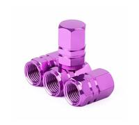Tire Valve Stem Caps Decorative Tires Auto Accessories Aluminum Alloy Nipple Wheel Caps Car Motorcycles Bicycle Cover Dustproof(4pcs purple)