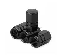 Tire Valve Stem Caps Decorative Tires Auto Accessories Aluminum Alloy Nipple Wheel Caps Car Motorcycles Bicycle Cover Dustproof(4pcs black)