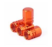 Tire Valve Stem Caps Decorative Tires Auto Accessories Aluminum Alloy Nipple Wheel Caps Car Motorcycles Bicycle Cover Dustproof(4pcs orange)