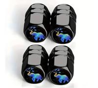 Tire Valve Stem Caps with Elephant Butterfly, 4 Pieces Tire Air Caps - Aluminum Alloy Rust Proof Universal Dust Covers for Car, SUV, Bicycle