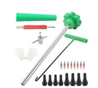 Tire Valve Stem Tool Kit With Valve Core Remover And T-Hook Installer For Car Motorcycle Repair And Replacement Tasks(Green Basic Kit22pcs)