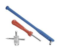Tire Valve Tool - Metal Core Remover, Stem Extraction Tool, Three Piece Set, Repair Kit, Car Motorcycle Tools, Workshop Garae Equipment, Vehicle Service Accessory improving tire maintenance du