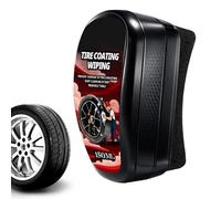 Tire Wax | 130ML Darkening Maintenance Wax - with Brush Auto Tire Shine - for Rubber Vehicle Exterior Truck Trailer Tractor Scooter Bus