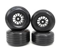 Tire Wheel Set For Thunder For Tiger F1 PD7156-PD7161 Rc Car Part | F1 rubber tires with plastic wheels 12mm hex for RC cars, delivering smooth track grip performance. RC Tires Hub Wheel