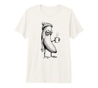 Tired Banana with Coffee Cup Morning Vibes Premium T-Shirt