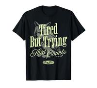Tired but Trying Owl - Urban Streetwear Statement T-Shirt