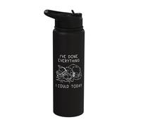 Tired Cat Ive Done Everything I Could Today Funny Sleep Stainless Steel Insulated Water Bottle
