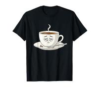 Tired Coffee Cup Cartoon Morning Coffee Mood T-Shirt