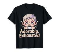 Tired Cute Sleepy Bunny Crown Kawaii Adorably Exhausted T-Shirt