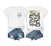 Tired Dads Club T-Shirt Graphic Tees for Women Men Race Car Track On Back Dad Race Car Mat