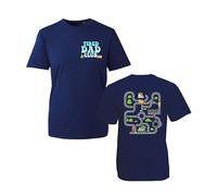 Tired Dads Club T-Shirt, Play Cars On Dad's Back, Father's Day Shirt, Mat Road Car Race Tshirt, Gift Dad, Daddy Adult Top (Navy, L)