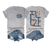 Tired Dads Club T-Shirt Race Car Track On Back Dad Race Car Mat Graphic Tees for Women Men Grey