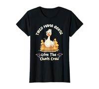 Tired Mama Goose Funny Chaos Chicks Parenting Design T-Shirt