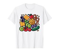 Tired Mom Girl Dinner Crackers Wine Cheese Plate Humor T-Shirt