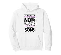Tired Mom in Chaos - two sons Pullover Hoodie