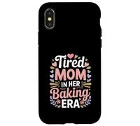 Tired Mom In Her Baking Era Cute Pastel Hearts Case for iPhone X/XS