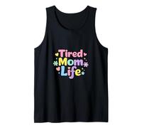 Tired Moms Club Funny Saying Mother's Day Mama Tank Top