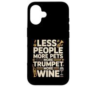 Tired Musician Needs Wine And Pets Funny Music Case for iPhone 16