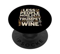 Tired Musician Needs Wine And Pets Funny Music PopSockets Adhesive PopGrip