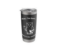 Tired Owl Coffee Book Where's The Wisdom Funny Stainless Steel Insulated Tumbler