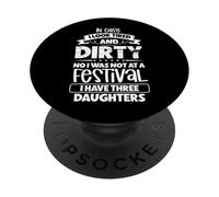 Tired Parents in Chaos - three daughters PopSockets Adhesive PopGrip