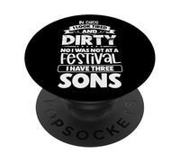 Tired Parents in Chaos - three sons PopSockets Adhesive PopGrip