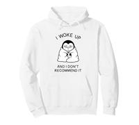 Tired Penguin i woke up and i don't recommend it w Coffee Pullover Hoodie