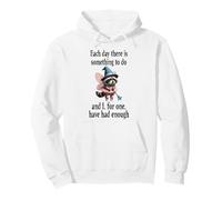 Tired Raccoon Fairy has had enough of working each day Pullover Hoodie