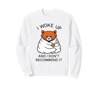 Tired Red Panda i woke up and i don't recommend it w Coffee Sweatshirt