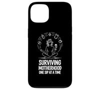 Tired Sip Mom Surviving Motherhood Case for iPhone 13