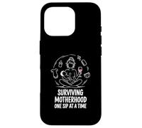 Tired Sip Mom Surviving Motherhood Case for iPhone 16 Pro
