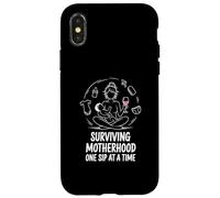 Tired Sip Mom Surviving Motherhood Case for iPhone X/XS