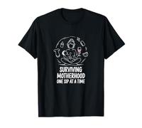 Tired Sip Mom Surviving Motherhood T-Shirt