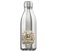 Tired Skeleton Studying Late Vacuum Insulated Thermal Water Bottle Silver