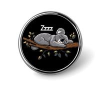Tired Sleeping Cute Koala Bear Round Lapel Pin Button Brooch Tie Badge Elegant Hat Clothing Jewelry Accessories