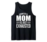 Tired Working Mom with Kids Funny Saying Mother’s Day Tank Top