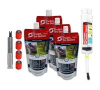TireJect Off-Road Tubeless Tire Sealant Kit: Fix a Flat Tire & Prevent Flat Tires, Seal Punctures Leaks Dry Rot Thorns Nails Screws, tire Repair Slime, Puncture tire Sealer (40oz, 4-Tire Value Pack)