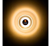 TirEurt 2Pcs Motion Sensor Light with Clock, Magnetic Wall Nightlight Rechargeable with Hill Light, 3 Color Temperatures & Stepless Dimming Lamp with Remote Control for Bathroom Kitchen Hallway Stairs