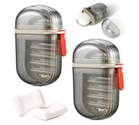 TirEurt 2pcs Travel Soap Dishes with Lid, Soap Boxes Container Waterproof Leakproof Travel Soap Case, Portable Transparent Soap Bar Storage Holder for Shower Bathroom Camping Gym, Light Brown