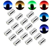 TirEurt 36Pcs Mini LED Lights for Dollhouse Accessories - 6 Colors, Battery Included (3x AG3), PPC Material with Twist Switch, Craft DIY Miniature Lights Gifts for DIY Paper Lanterns, Miniature Decor
