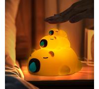 TirEurt Capy Night Light, Children's Decorative Lights for Bedrooms Sleep 3 Speed Adjustable Capy Pat Lamp for Babies Kids Adults Cute Silicone Nightlights can be Timed for 30 Minutes
