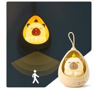 TirEurt Capybara Night Light Hanging Wall Motion Sensor Night Light Auto Sensing Children's Decorative Lamp Indoor for Kids Baby Adult Children's Room, Bedroom