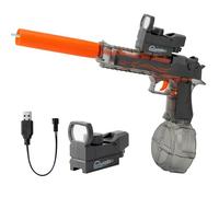 TirEurt Electric Water Gun Automatic Squirt Gun up to 26Ft Long Range High Powered Auto Water Pistol Summer Outdoor Swimming Pool Beach Party Water Toy for Adult Kids(Grey)