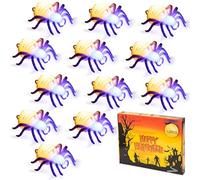 TirEurt Halloween Spider Lights Decorations 12 Pcs Bicolour Spider Lights Eyes and Body Glow for Front Yard Porch Gardens Lawns Party and Gift Giving Holiday Ambience Setup