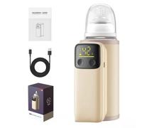 TirEurt Portable Bottle Warmer Baby Milk 6-Speed Adjustable Bottle Heater Insulation Accurate Temperature with Night Atmosphere Light Cordless Food Warmer