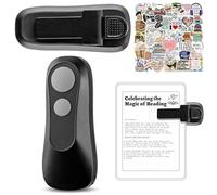 TirEurt Remote Control Page Turner for Kindle, eReaders Accessories with 50pcs Stickers, Page Turner Clicker with Wrist Strap Storage Bag for Paperwhite E-Book Reading Photo Camera Video Record(Black)