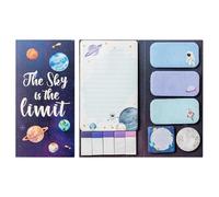 TirEurt Space PlanetSky Sticky Notes Set -550 Sheets The Sky is the Limit Bundle Writing Memo Starry Pads Self-Stick Notes Pads Outer Space Page Marker Office School Supplies Gift for Teacher Students