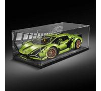 Tirff Acrylic Display Case Compatible with Lego 42115 Lamborghini Sián FKP 37, Dustproof Showcase for 42115 (Without Model Kit) (Type B)