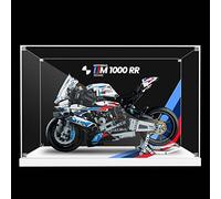 Tirff Acrylic Dustproof Display Case Compatible with L*GO 42130 M 1000 RR Motorcycle, Showcase, Dustproof Display Case for L*GO 42130 (Not Included Model Kit)