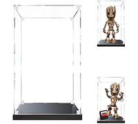 Tirff Acrylic Dustproof Display Case Compatible with Lego I Am Groot 76217, Display Case, Dustproof Display Case for Lego 76217 (Not Included Lego Model)